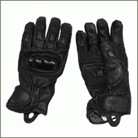 (MFH) Кожаные перчатки с защитой от порезов (Black)